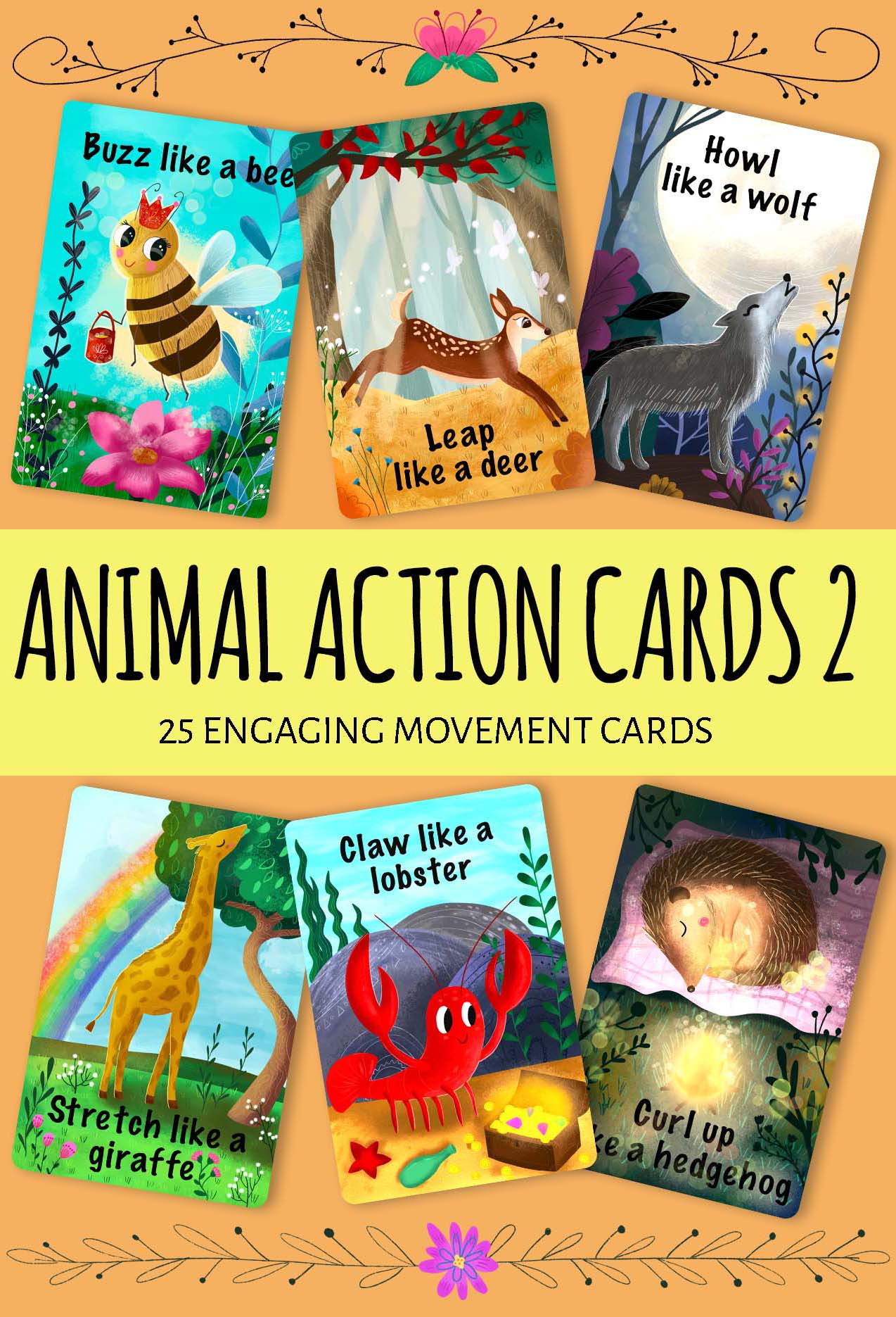 box cover of Animal Action Cards